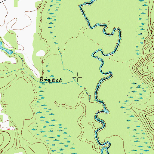 Topographic Map of Beard Branch, SC