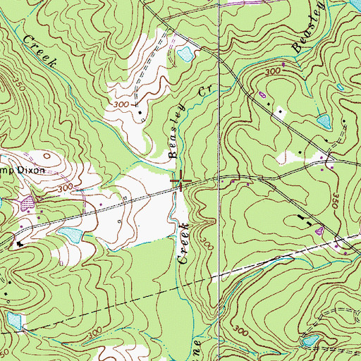 Topographic Map of Beasley Creek, SC