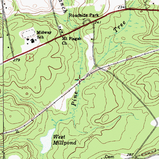 Topographic Map of Beaverdam Branch, SC