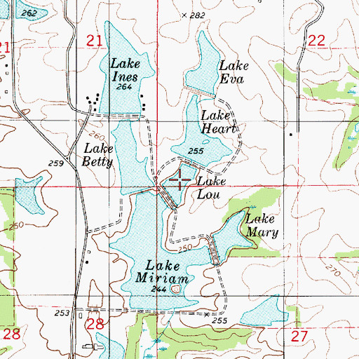 Topographic Map of Lake Lou, AL