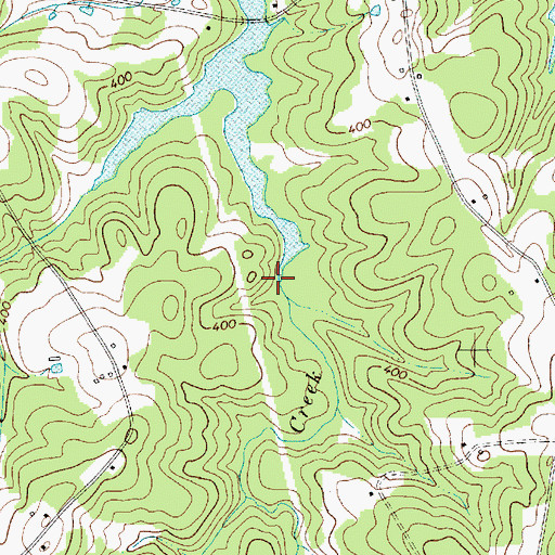 Topographic Map of Beaverdam Creek, SC