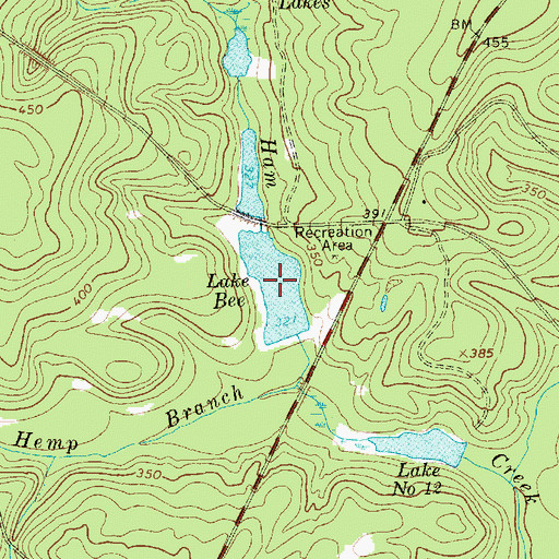Topographic Map of Lake Bee, SC