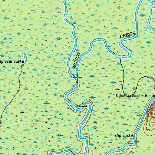 Topographic Map of Beech Creek, SC