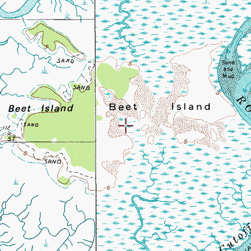 Topographic Map of Beet Island, SC