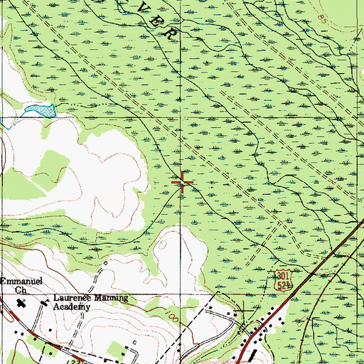 Topographic Map of Bell Branch, SC