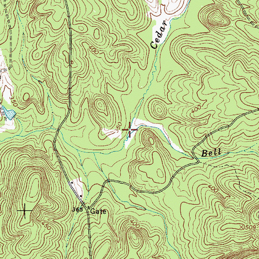 Topographic Map of Bell Branch, SC