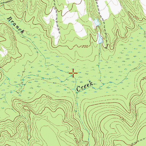 Topographic Map of Bell Branch, SC