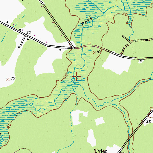 Topographic Map of Bells Swamp, SC