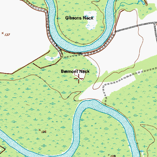Topographic Map of Belmont Neck, SC