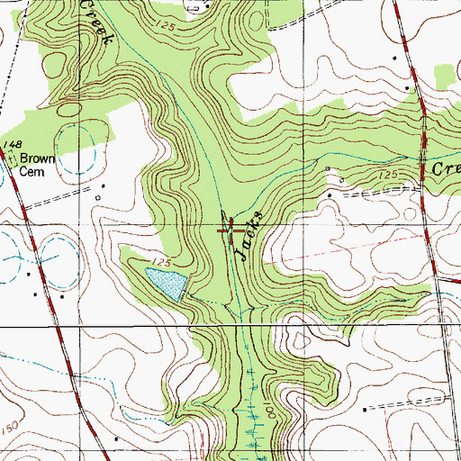 Topographic Map of Belser Creek, SC