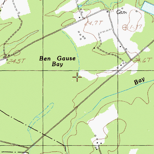 Topographic Map of Ben Gause Bay, SC