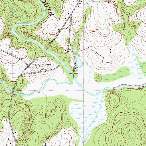 Topographic Map of Bens Creek, SC