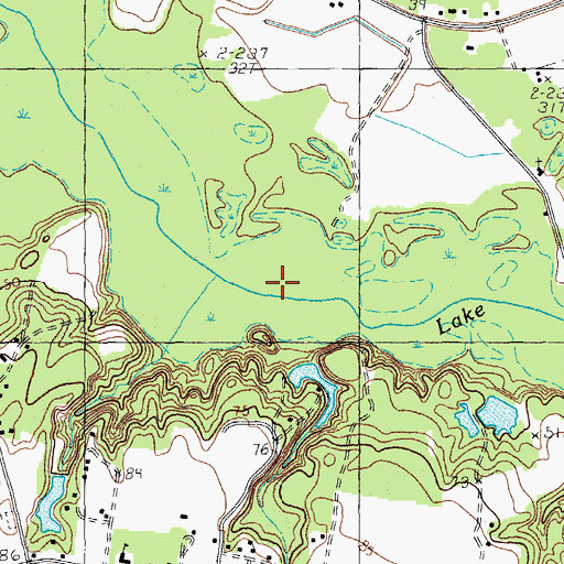 Topographic Map of Bens Lake, SC