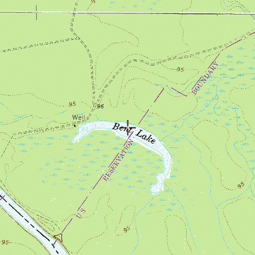 Topographic Map of Bent Lake, SC
