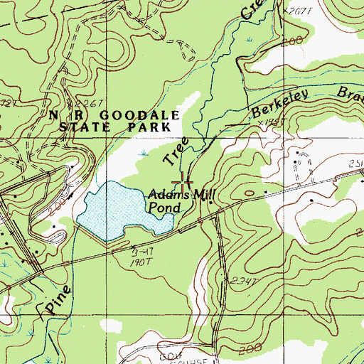 Topographic Map of Berkeley Branch, SC