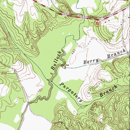 Topographic Map of Berry Branch, SC