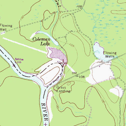 Topographic Map of Berryhill Gut, SC