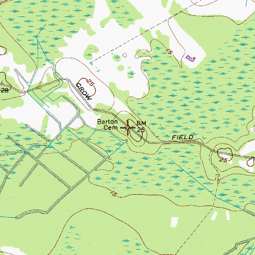 Topographic Map of Berton Cemetery, SC