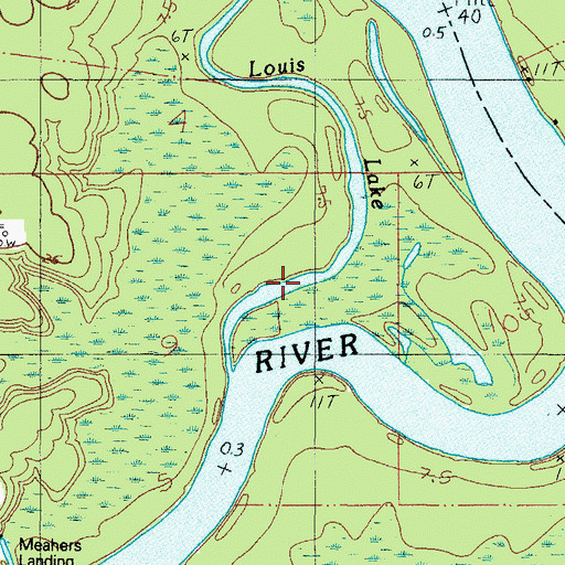 Topographic Map of Louis Lake, AL