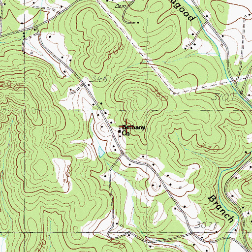 Topographic Map of Bethany Church, SC