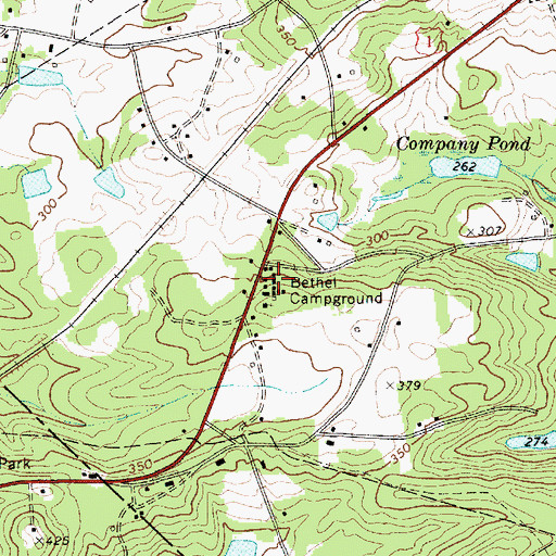 Topographic Map of Bethel Campground, SC