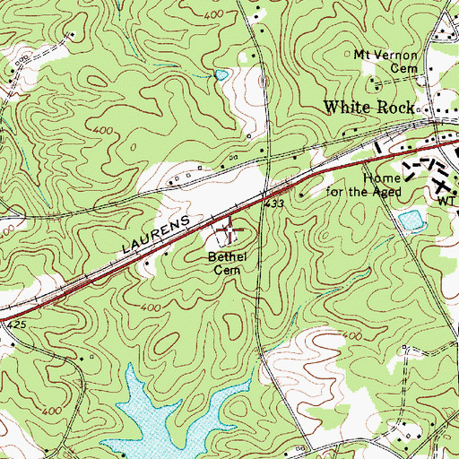Topographic Map of Bethel Cemetery, SC