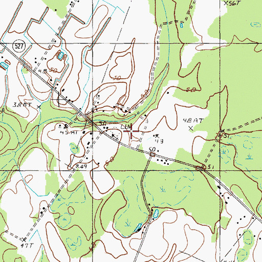 Topographic Map of Bethel Church, SC