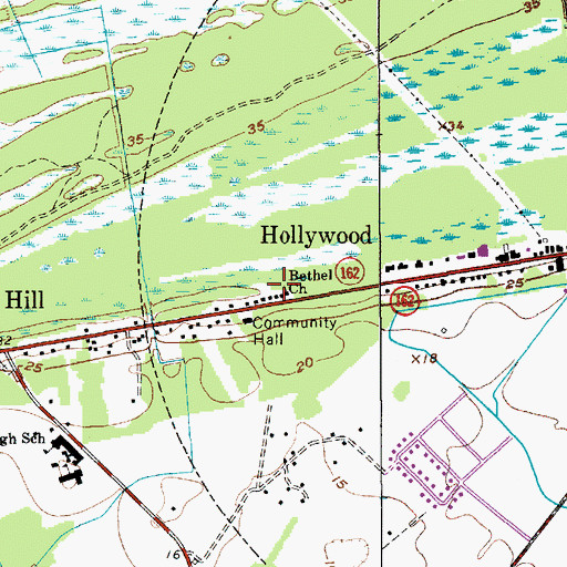 Topographic Map of Bethel Church, SC