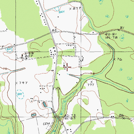 Topographic Map of Bethel Church, SC