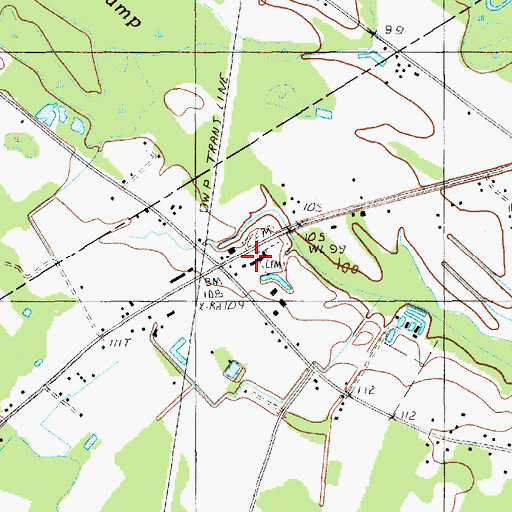 Topographic Map of Bethel Church, SC