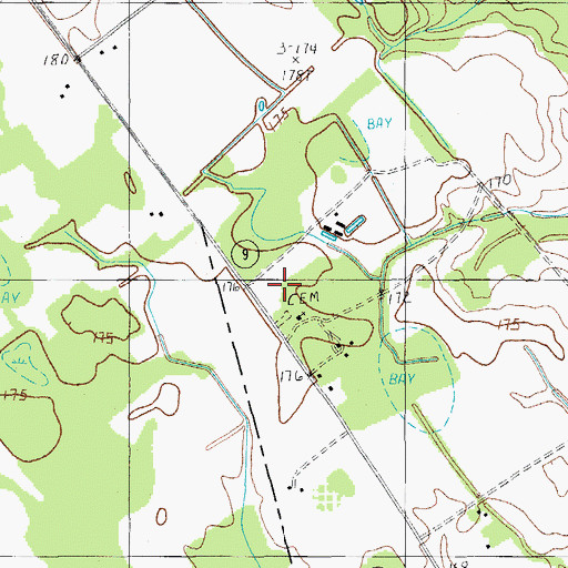 Topographic Map of Bethel Church, SC