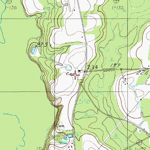 Topographic Map of Bethel School, SC