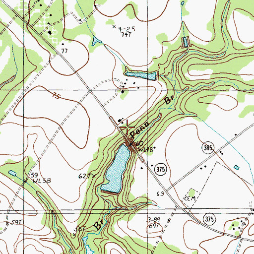 Topographic Map of Bethel School, SC
