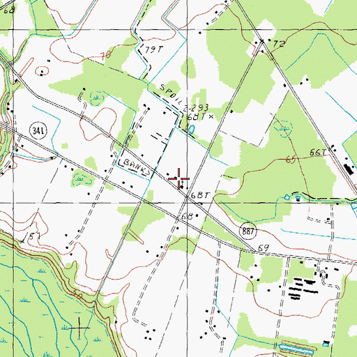Topographic Map of Bethel School, SC