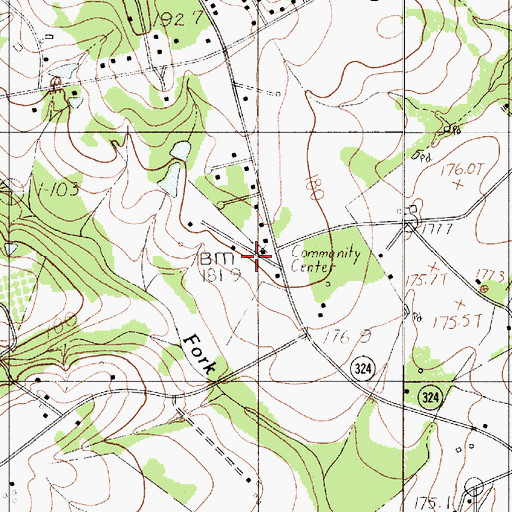 Topographic Map of Bethesda School, SC
