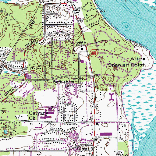 Topographic Map of Bethlehem Cemetery, SC