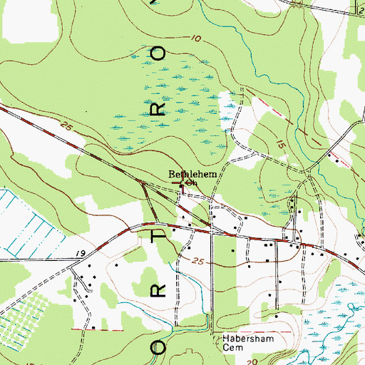 Topographic Map of Bethlehem Church, SC