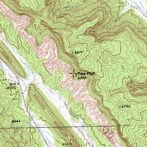 Topographic Map of Tea Pot, AZ