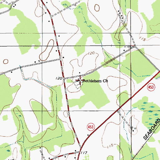 Topographic Map of Bethlehem Church, SC
