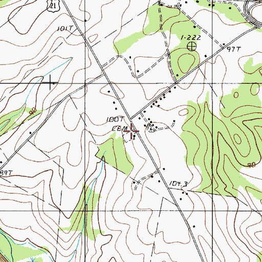Topographic Map of Bethlehem Church, SC