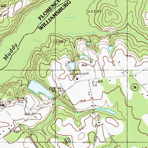 Topographic Map of Bethlehem Church, SC