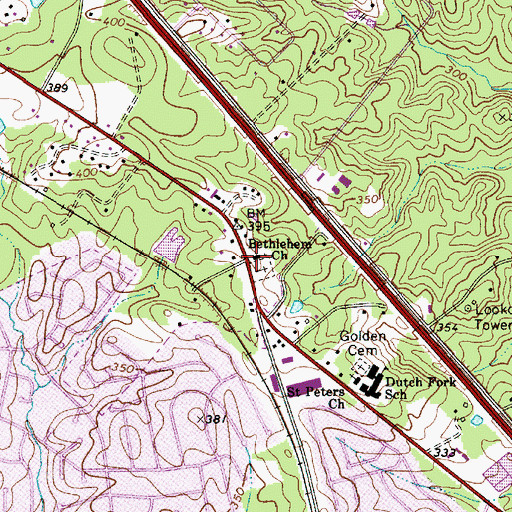 Topographic Map of Bethlehem Church, SC