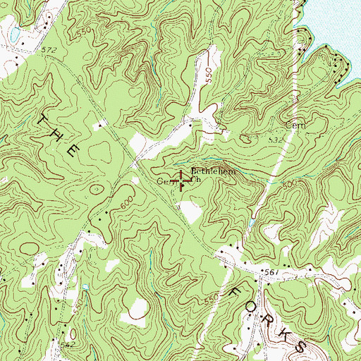 Topographic Map of Bethlehem Church, SC