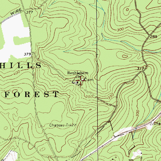 Topographic Map of Bethlehem Church, SC