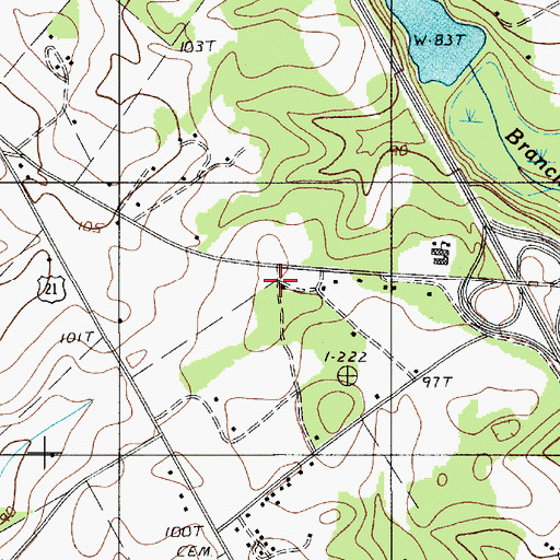 Topographic Map of Bethlehem School, SC