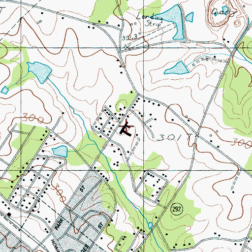 Topographic Map of Bethune School, SC