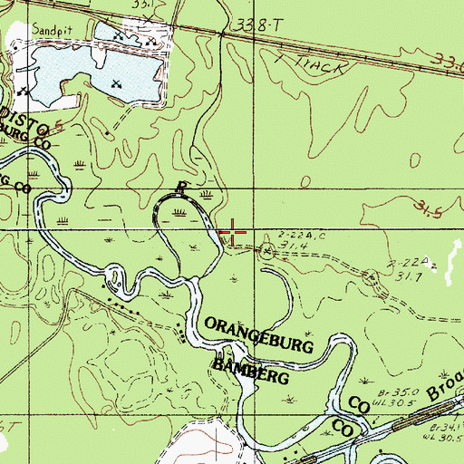 Topographic Map of Betty Branch, SC