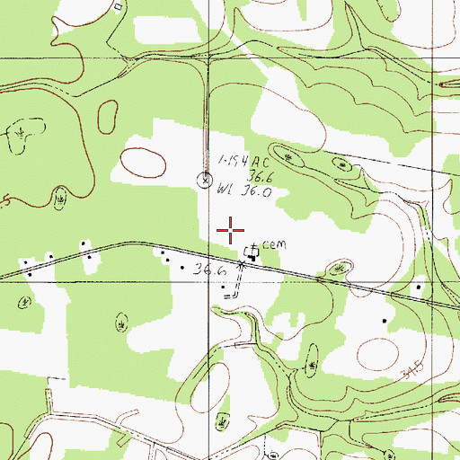 Topographic Map of Beulah Church, SC