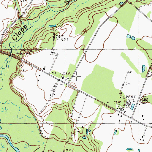 Topographic Map of Beulah Church, SC