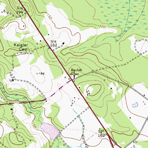 Topographic Map of Beulah Church, SC